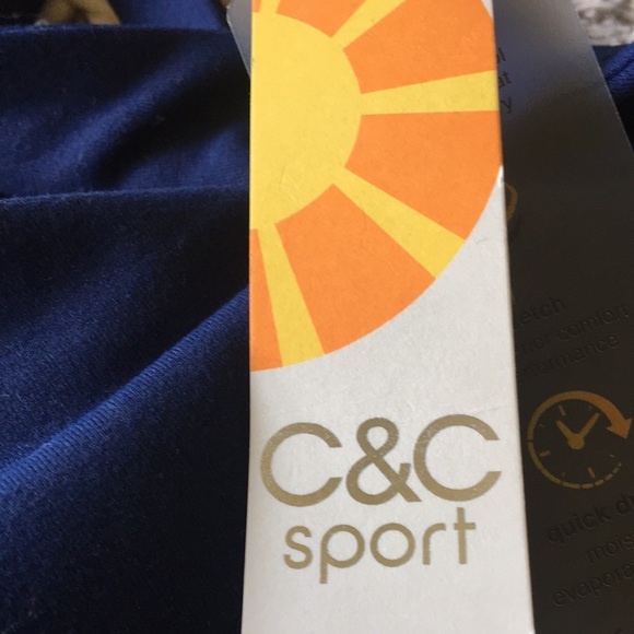 C&C California Sport Navy Cross-Back Sports Bra NWT Size L - Picture 6 of 7